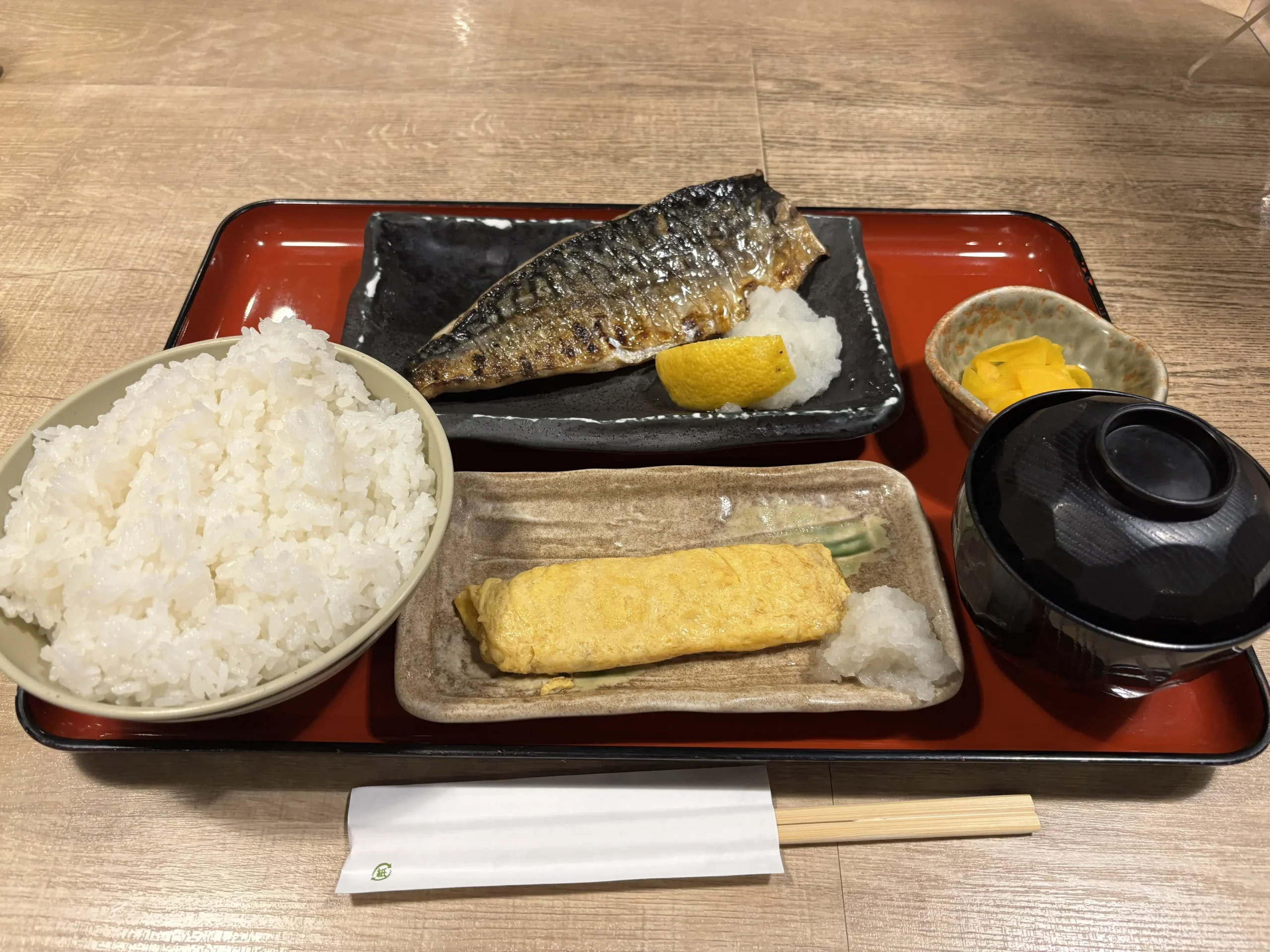 鯖の塩焼き定食